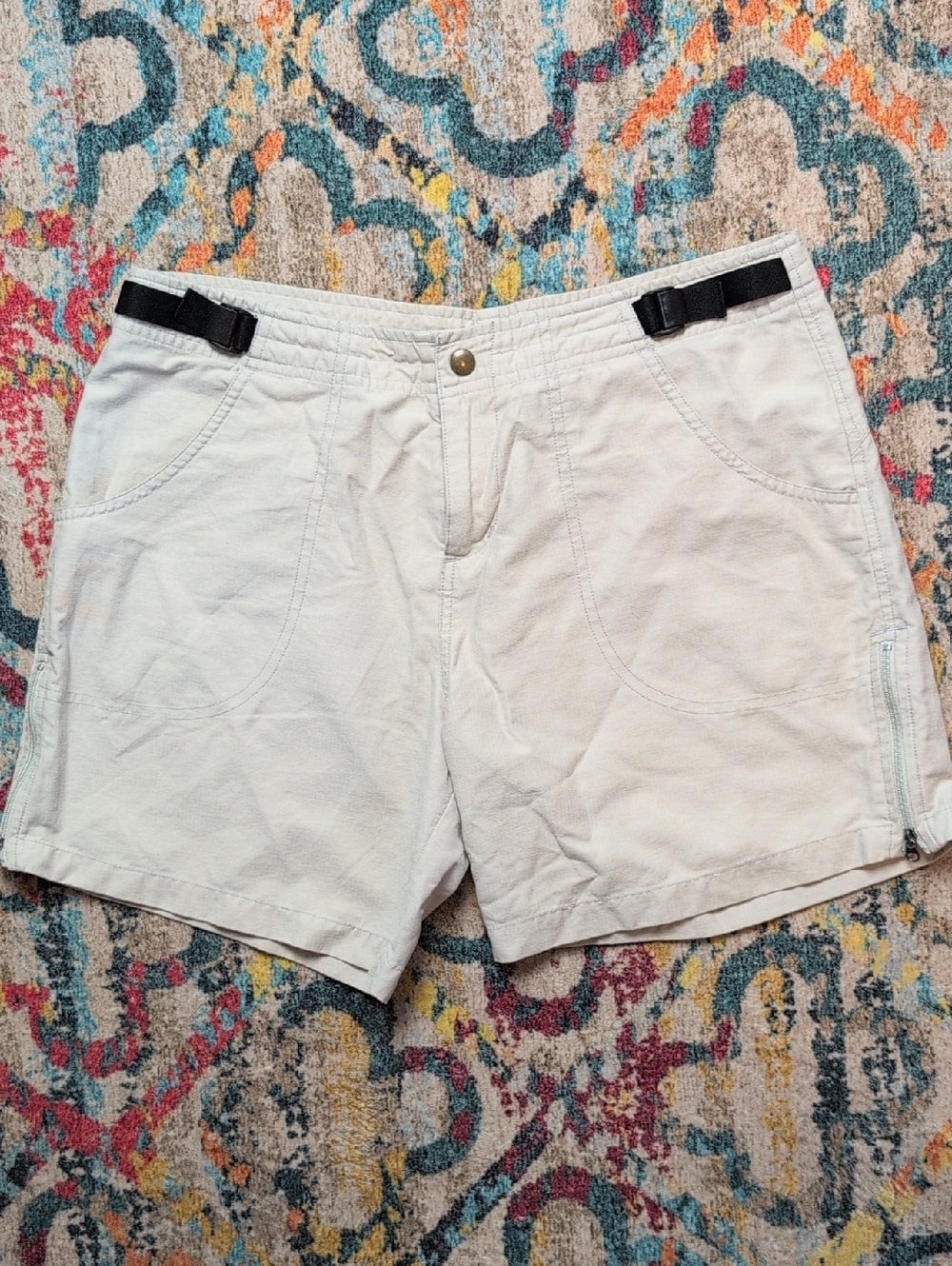 Kuhl Tan Outdoor Hiking Khaki Buckle Shorts M